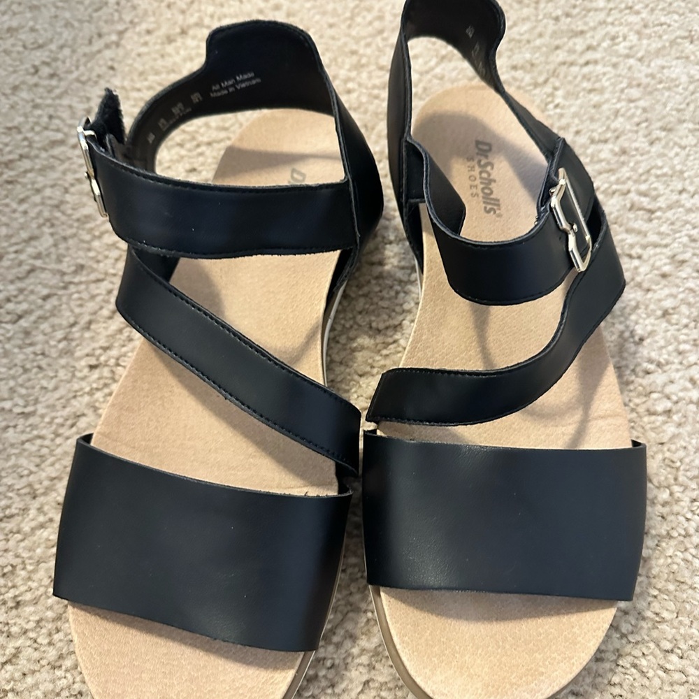 Dr. Scholl's Black Strappy Sandals